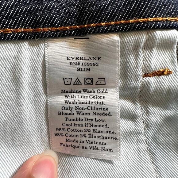 NWT Everlane Men's Slim Jeans Denim Dark Wash 40x34 Minimalist Classic Casual - Picture 11 of 11